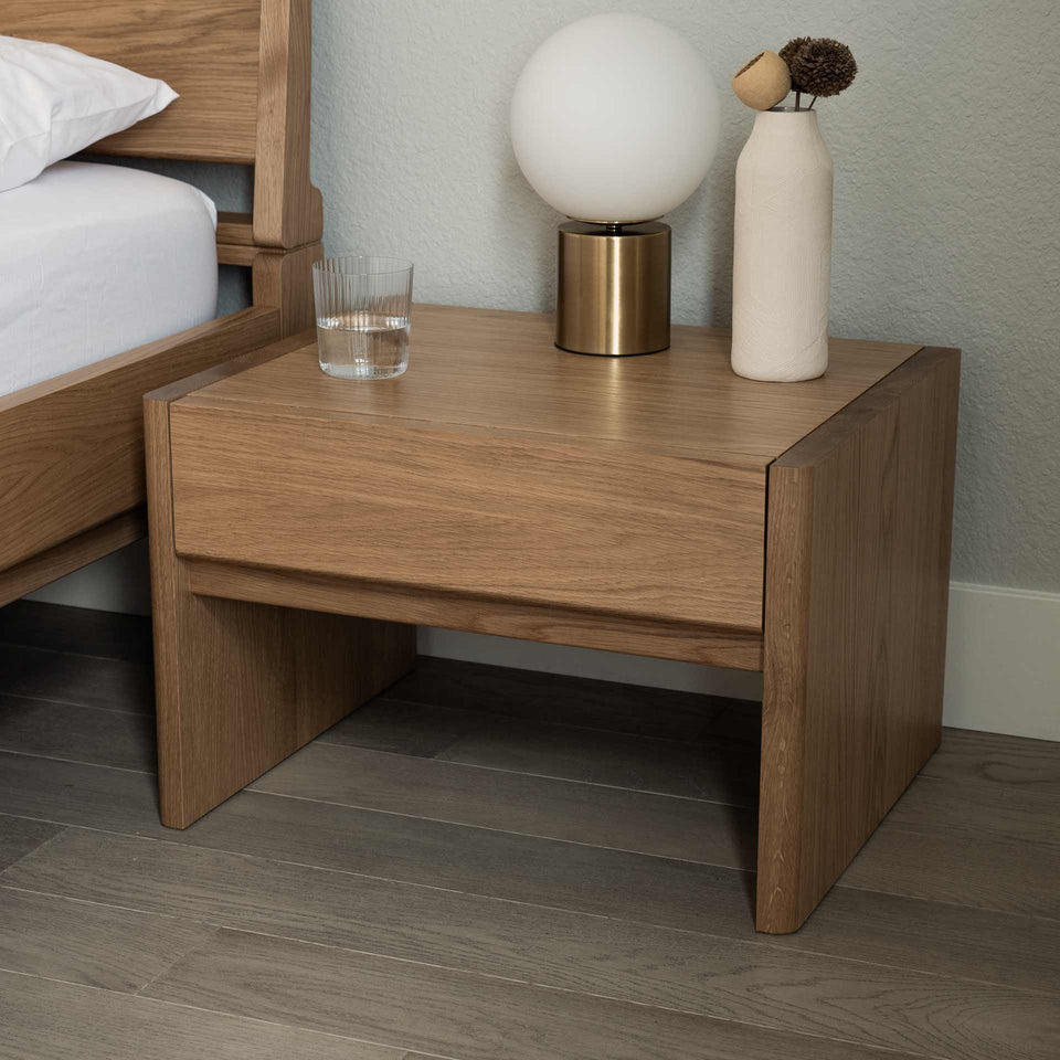solid wood nightstand 