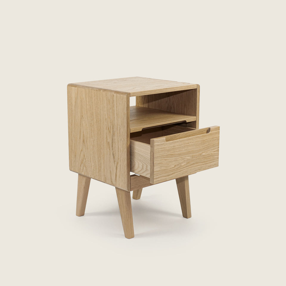 side table with drawer , midcentury modern night stand