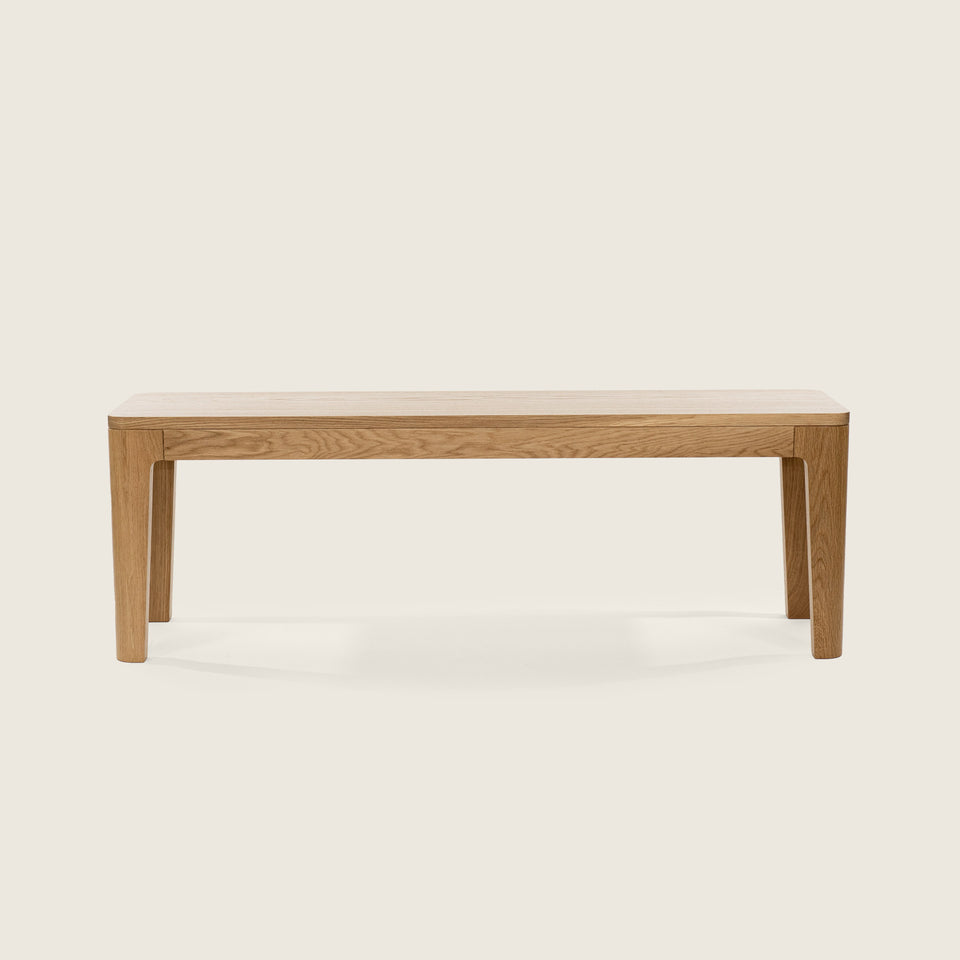 Entryway bench , solid oak , minimalist