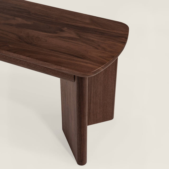 walnut oak bench