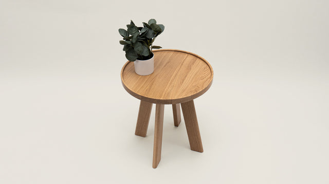 Oak Side Table / Minimalistic , Scandinavian Style Coffee Table / Round Side Table made of Solid Oak / Endtable / Solid Wood Coffee table / Side Table