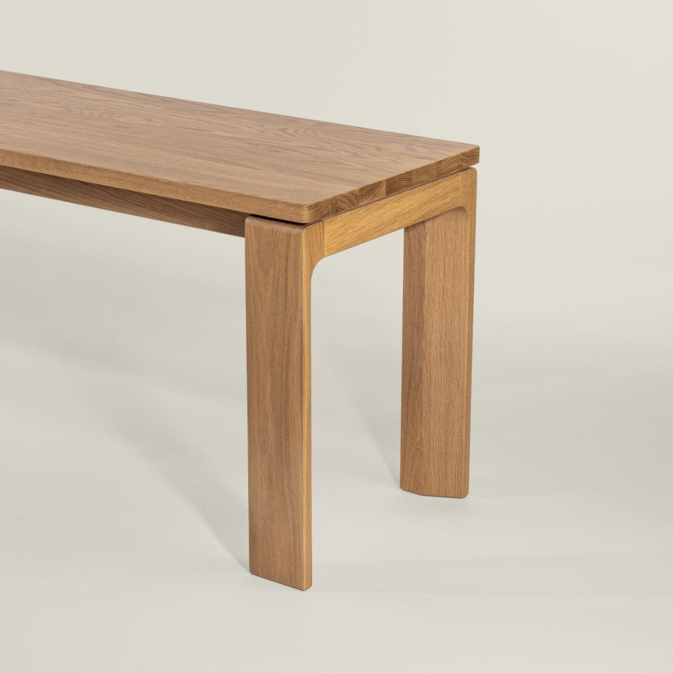 white oak bench for dining table entryway