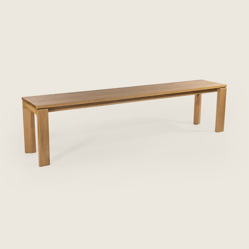 Solid wood bench