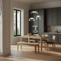 Kitchen table, solid wood modern dining table