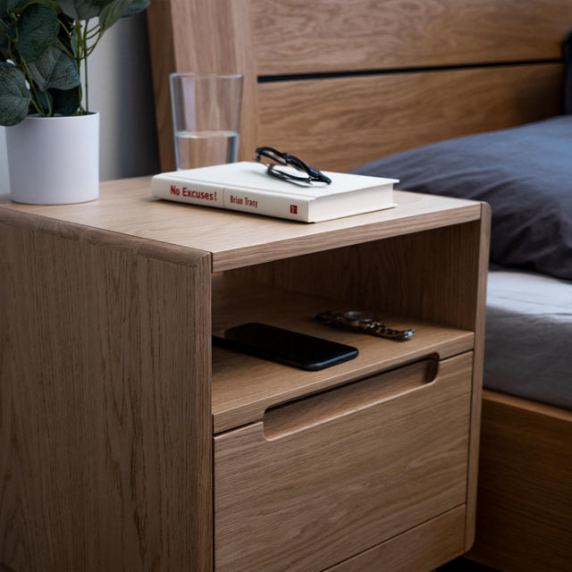 wood nightstand