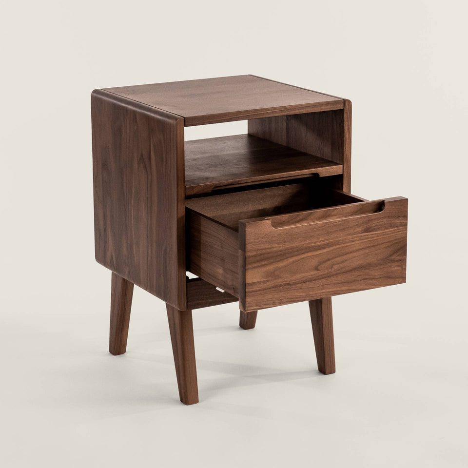 Solid wood bedside table