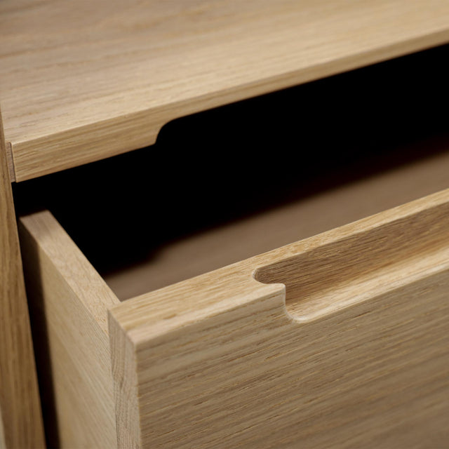 scandinavian minimalist side table with drawer