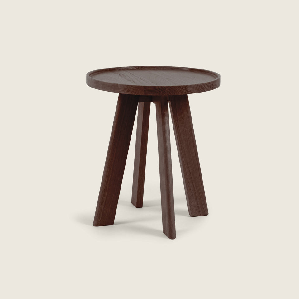 walnut oak side table night stand solid wood minimalist end table