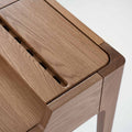 Solid oak desk with cord and cable management
