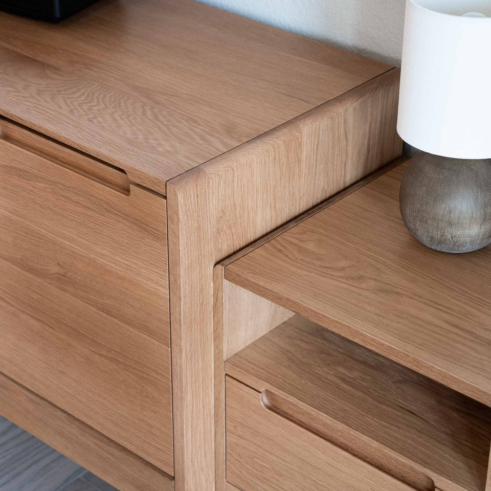 white oak credenza