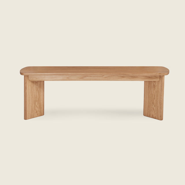 Solid wood bench