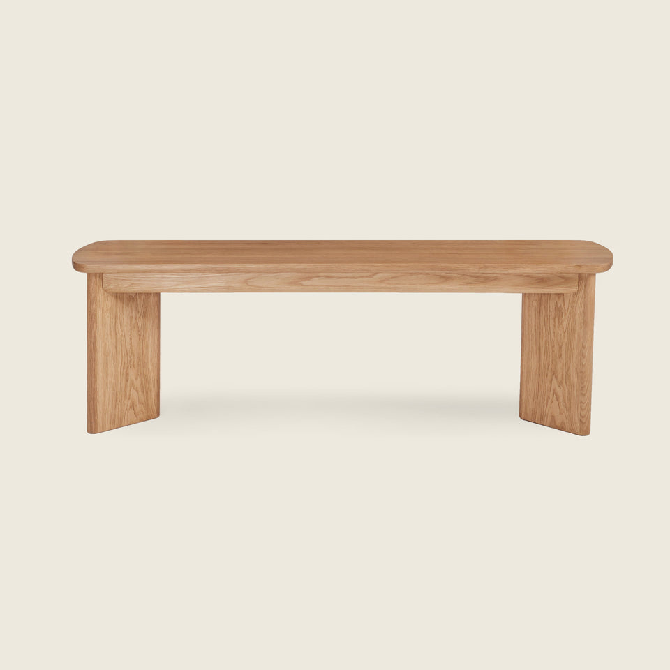 Solid wood bench