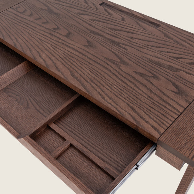 oak writing desk with drawer