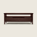 walnut media cabinet , mid century modern