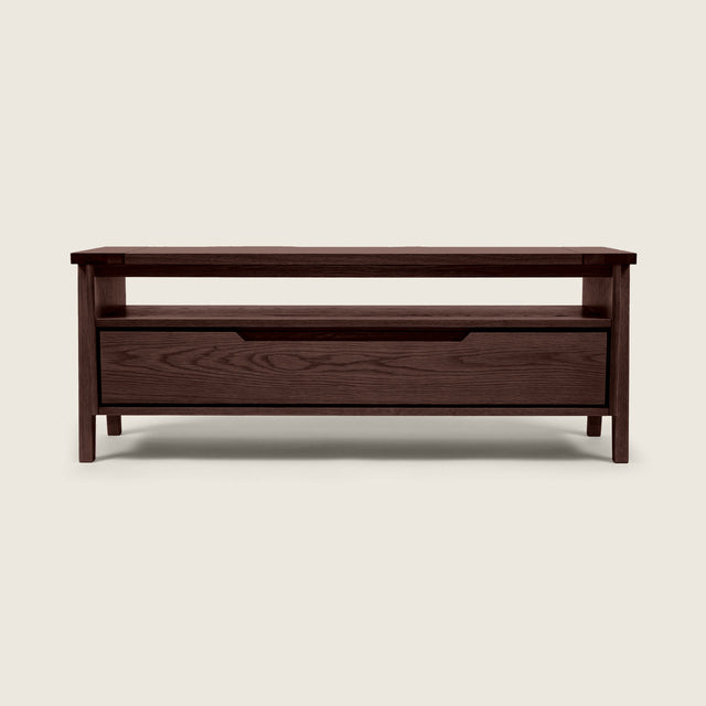 walnut media cabinet , mid century modern