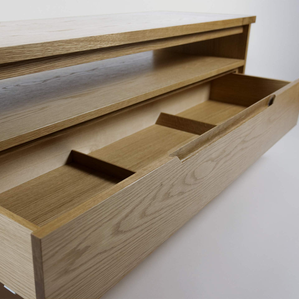 media storage, solid wood, large drawer